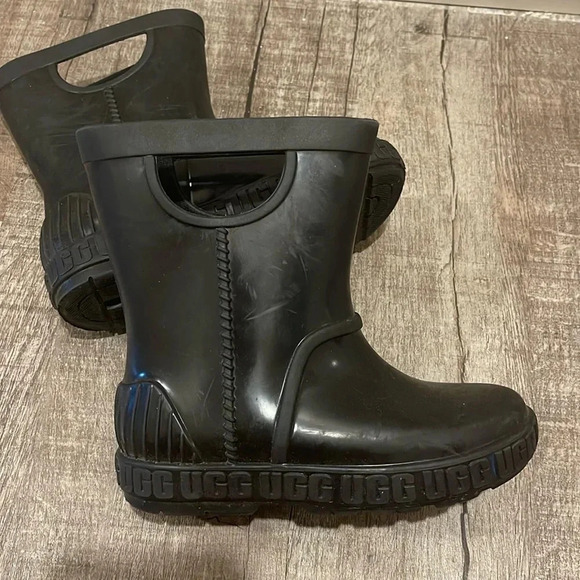 UGG - Toddlers Drizlita Rain Boots - Black - Size 11 - Picture 7 of 8